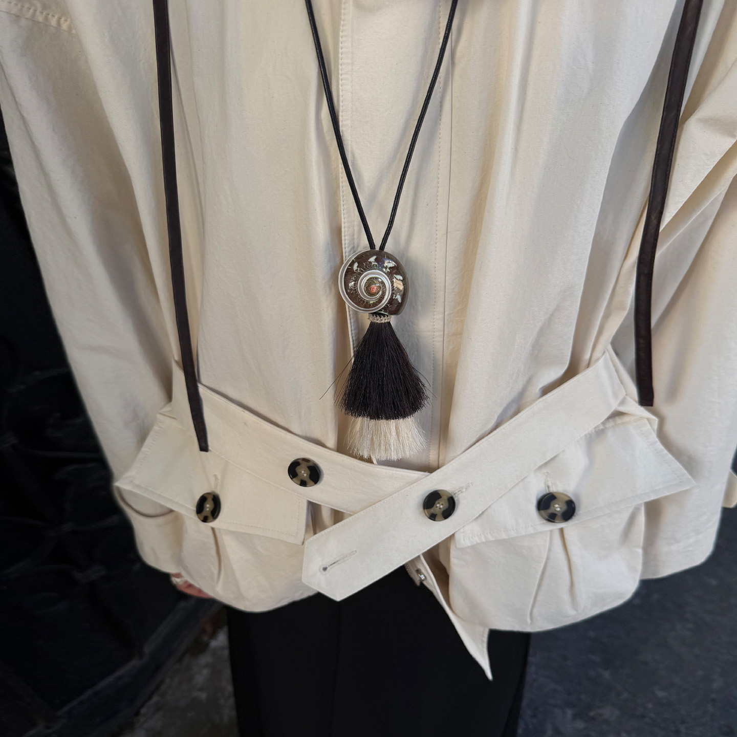 hot holy heart 25秋冬新款猫眼贝壳马毛项链M星店