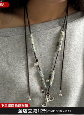 剪刀麂皮项链2026新款百搭