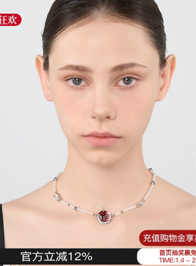 1Blingkolio不另可草莓樱桃盘子项链