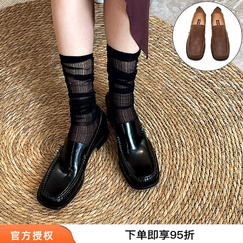 吴昕同款Afflatus3 2026新款复古松石乐福鞋经典做旧皮鞋单鞋女
