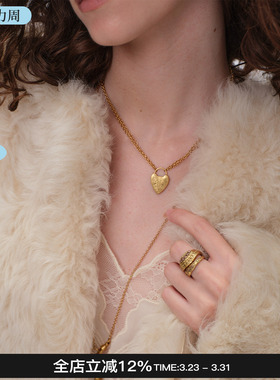 D'ACCORD罗马鎏金雕刻双层项链