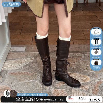 cotemp坦克靴褶皱中筒靴