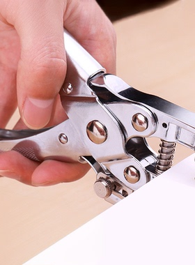 可得优打孔机气眼钳金属护圈打孔器考研活页耳环卡打孔机手帐单孔打孔器30张办公气圈多孔装订手握检票9718