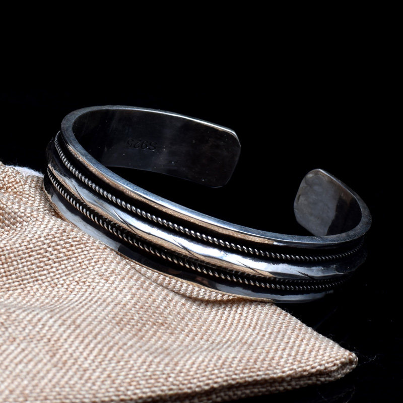 手工银手镯十字架银镯复古个性潮牌订做银手环饰品,饰品/流行首饰/时尚饰品新,银饰手镯,淘宝优惠券,粉丝福利购,淘宝优惠卷