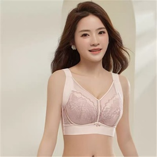 大胸显小色宴文胸有钢圈超薄款 丝棉抹胸全罩杯5排扣DE杯内衣2575