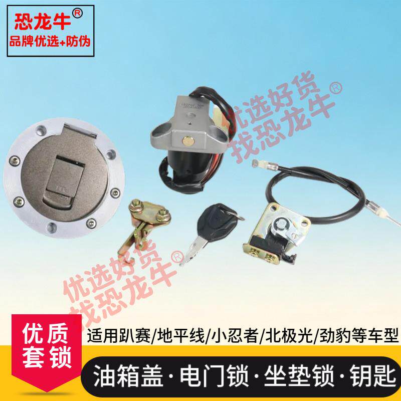 恐龙牛优选摩托车套锁油箱盖电门锁坐垫锁适用地平线北极光街跑