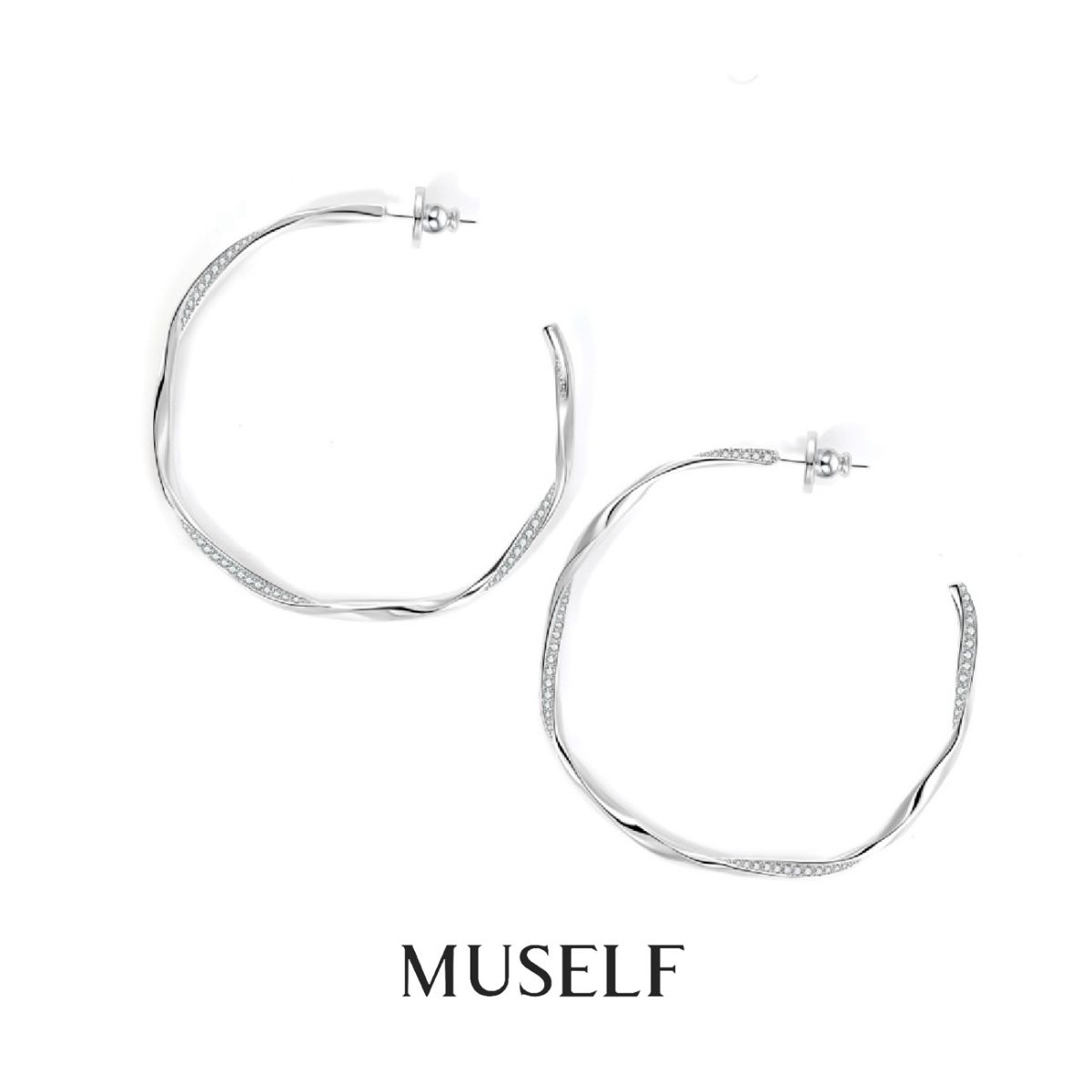 MUSELF慕我 大圈圈运河耳环 设计师轻奢百搭