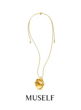 MUSELF慕我 玫瑰花瓣项链 轻奢气质设计感小众简约