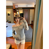 灰色空气层露肩上衣 2026ss GYOKUU 舒适day