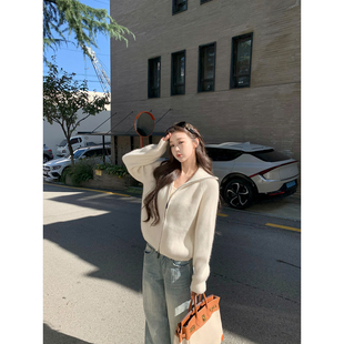 双头拉链宽松毛衣外套 2025aw GYOKUU 午后漫游