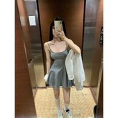 两件套 GYOKUU 安全裤 深灰色吊带连衣裙 芭蕾课放学