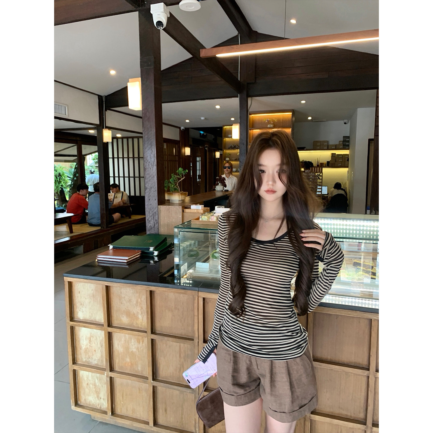 GYOKUU 【轻氧亚麻】2026ss 100%亚麻咖色老钱风直筒西装短裤