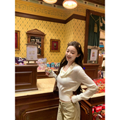 GYOKUU 白色菱格纹毛针织衫 悠闲派 2026ss