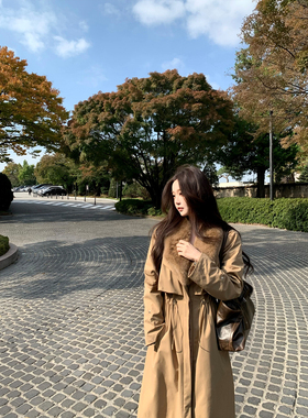 GYOKUU 【古早千金】2025aw 驼色可拆卸水貂毛领95白鹅绒大衣