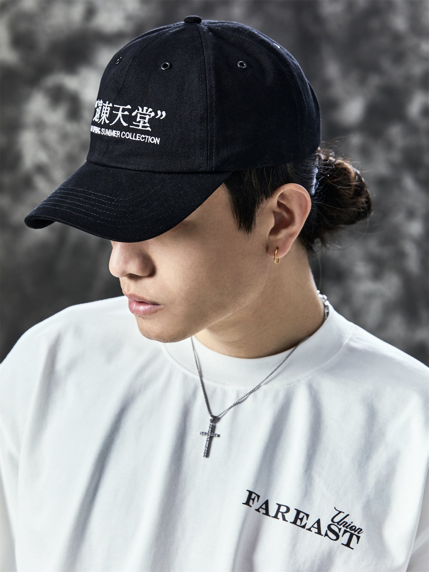 the alley 远东2023远东天堂刺绣弯檐帽可调节头围男女情侣潮百搭