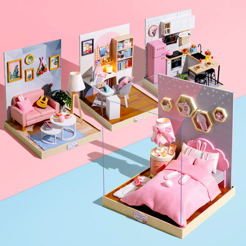 智趣屋拼图ob11娃娃生日diy小屋
