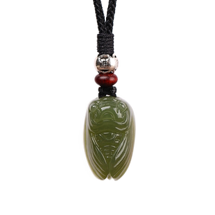 和田玉知了吊坠一鸣惊人金榜题名玉坠青玉蝉挂件送考研人考试礼物