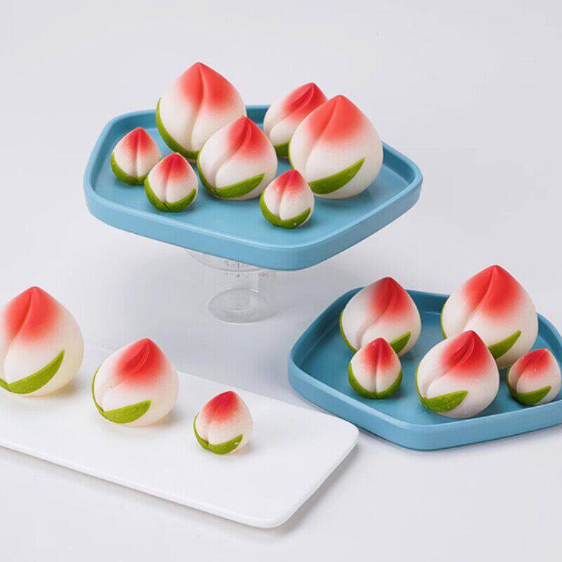 巧克力寿桃蛋糕装饰可食用代可可脂空心桃立体大寿桃祝寿烘焙摆件