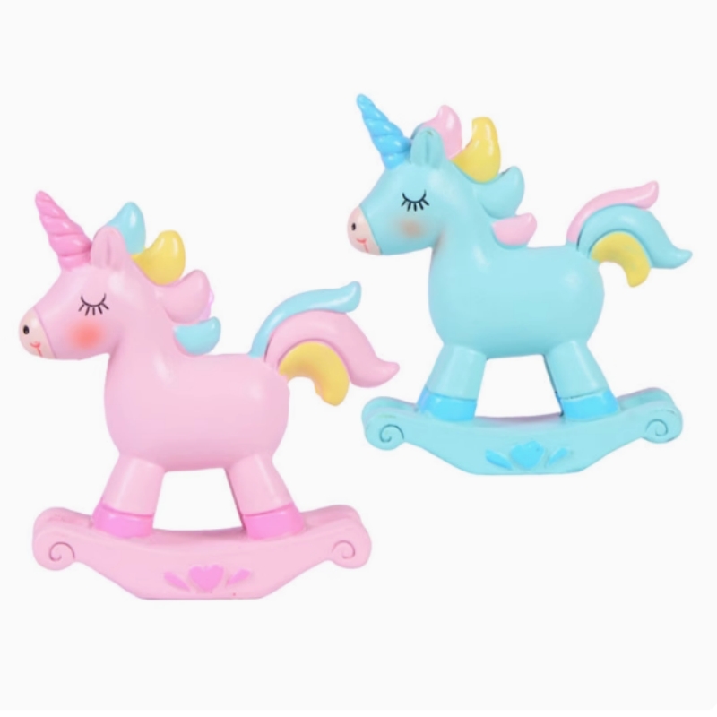 摇摇马独角兽木马蛋糕装饰摆件