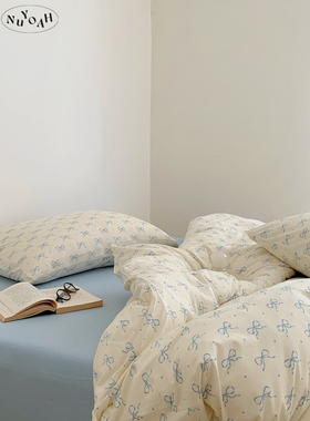 Nuyoah studio 爱丽丝少女 韩系纯棉针织全棉A类四件套天竺棉床单