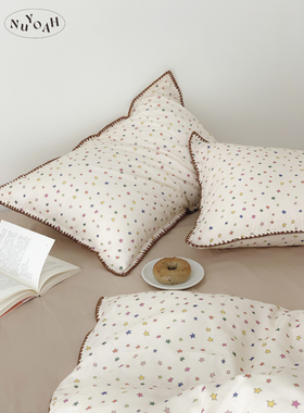 Nuyoah 彩色星星 A类全棉双层纱纯棉三四件套床单被套床上用品