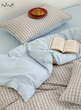 Nuyoah studio 海岸线絮语 韩系复古60s提花全棉床品四件套床单