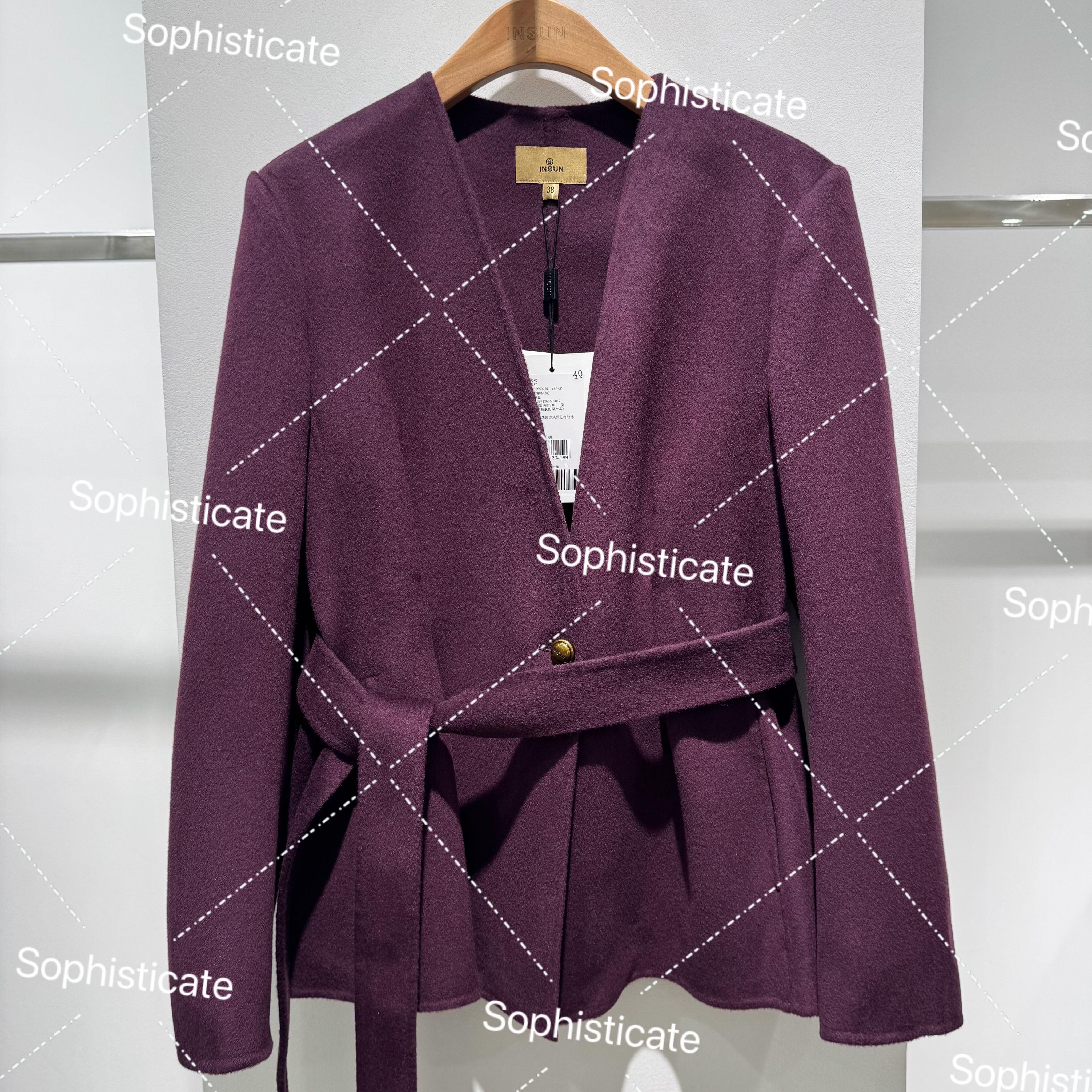 INSUN恩裳专柜正品 2025年冬款 大衣 9C35580220  4290