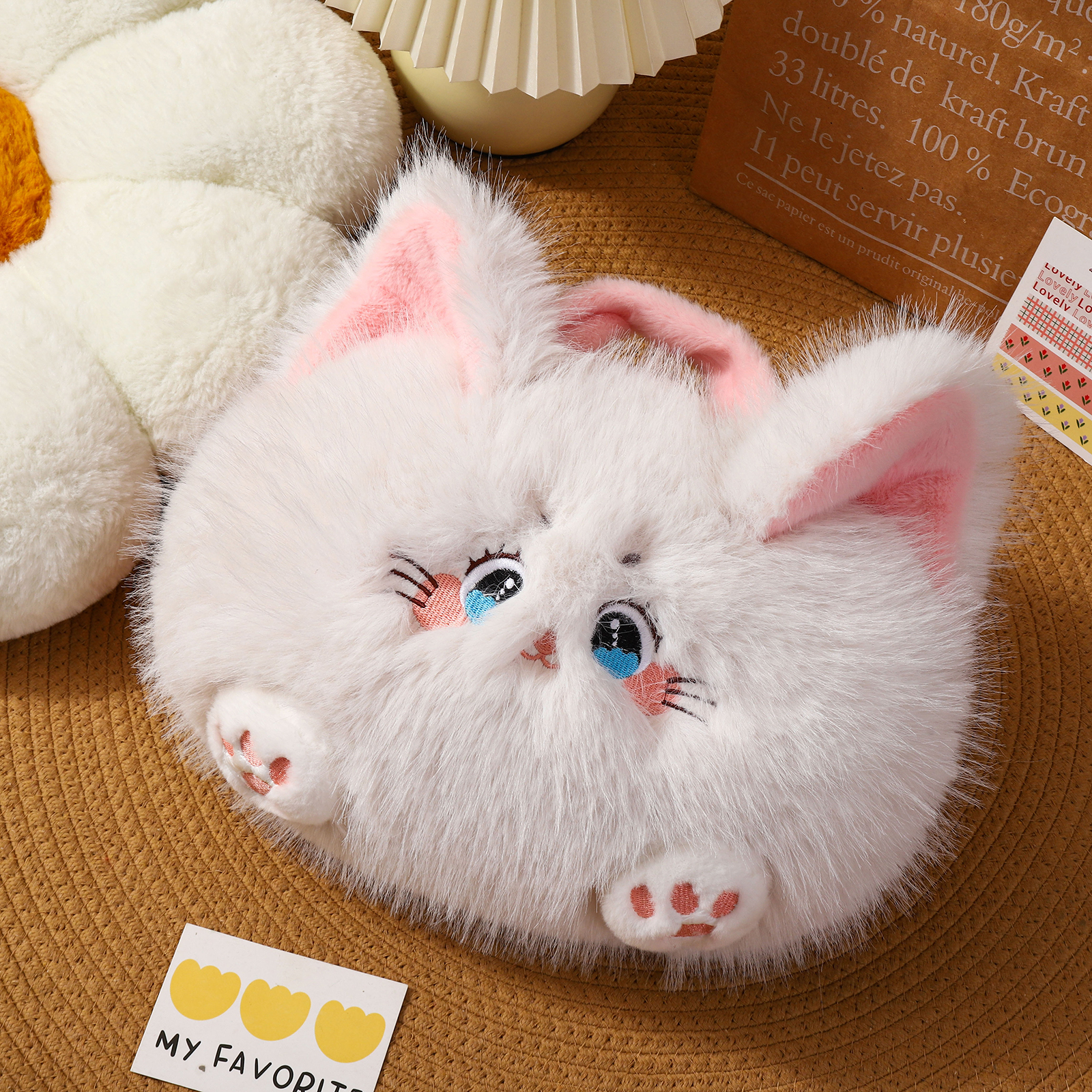 手提式可爱小猫眯充电防爆款热水袋2025新款毛绒暖手宝可送女生