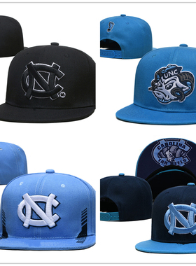 天蓝色大学篮球帽子男潮流棒球帽2025新款欧美街头帽涂鸦大尺寸帽