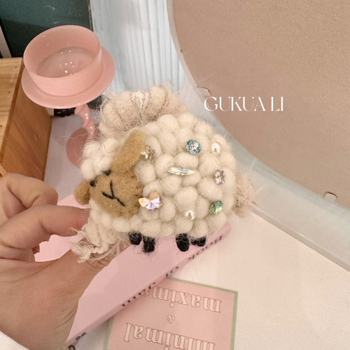 GUKUALI手工羊毛毡小羊抓夹