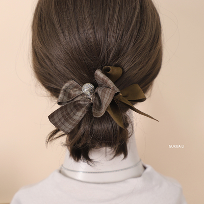 蝴蝶结格纹GUKUALI轻奢高级感