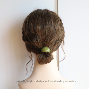 GUKUALI 春夏小姐简约气质圆弧发圈超仙少女头绳发绳森系发饰头饰