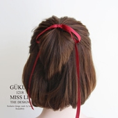 235gukua reefur梨花日本设计蝴蝶结飘带发绳头绳皮筋新款