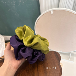 GUKUALI法式 缎面大肠发圈女高级感气质扎发头绳简约发绳头饰夏季