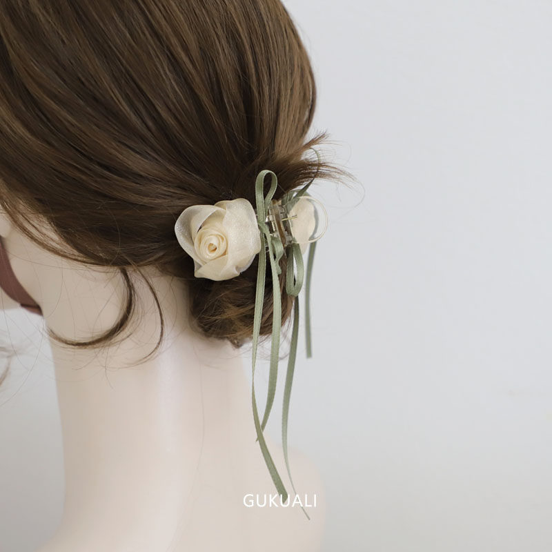GUKUALI原创花朵丸子夹发饰发夹森系后脑勺飘带头饰抓夹女流苏,饰品/流行首饰/时尚饰品新,发饰,淘宝优惠券,粉丝福利购,淘宝优惠卷