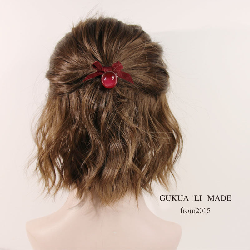 小姐车厘子少女风皮筋头饰发圈