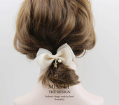 540gukua蝴蝶结发夹纱夹子头饰顶夹弹簧夹横夹淑女发卡发饰新款