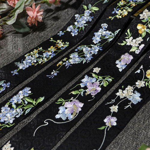 国风汉服刺绣蕾丝花边