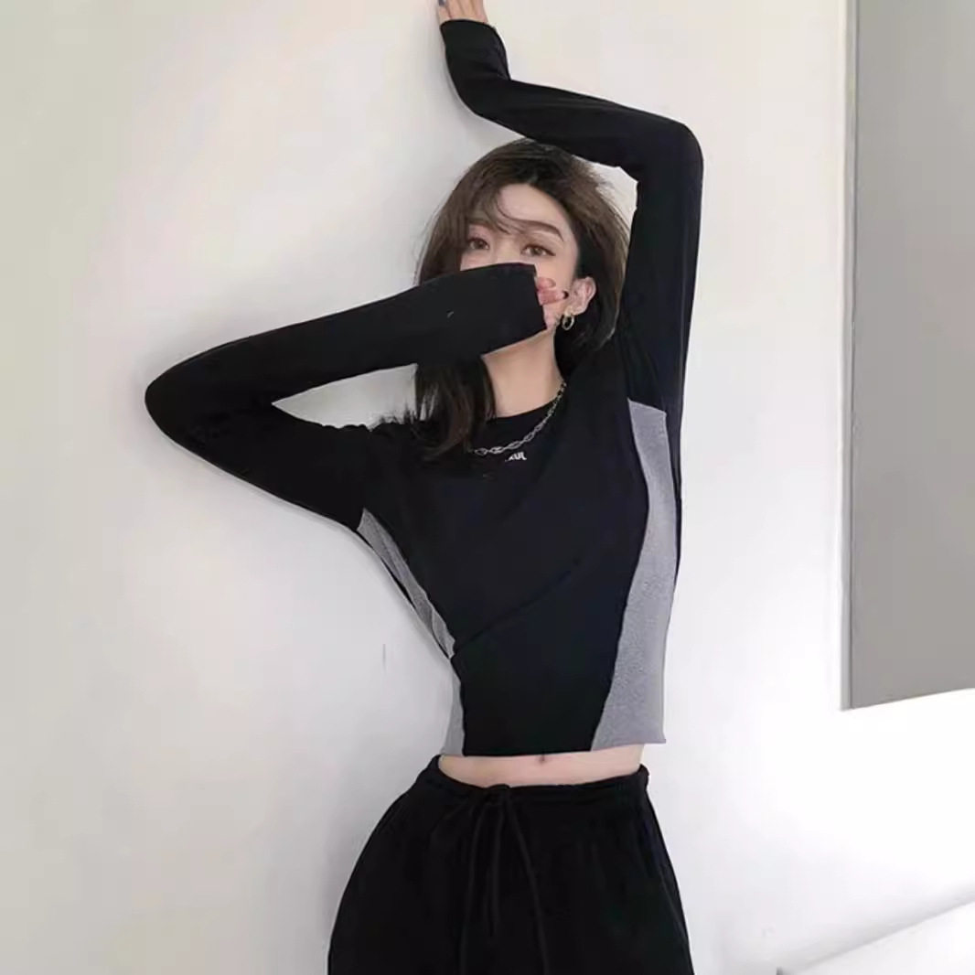 早秋短款T恤甜辣打底衫女上衣