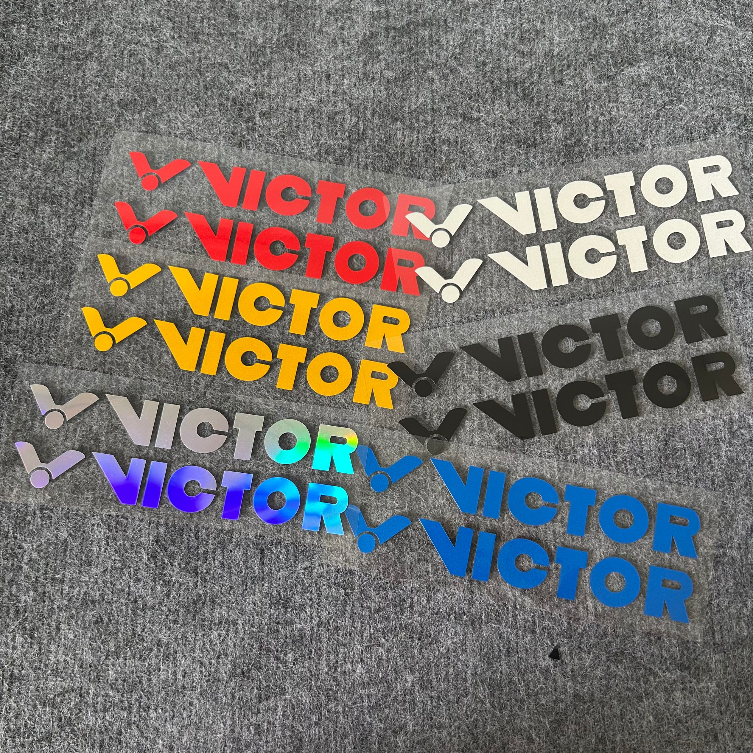 胜利VICTOR威克多羽毛球筒贴纸汽车身后窗玻璃反光防水防晒电动车