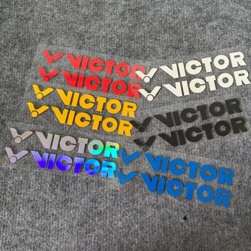 胜利VICTOR威克多羽毛球筒贴纸汽车身后窗玻璃反光防水防晒电动车