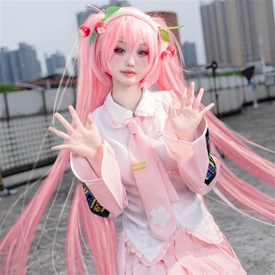 动漫初音cos服粉樱花粉二次元未来公式服演出套装cosplay服装现货