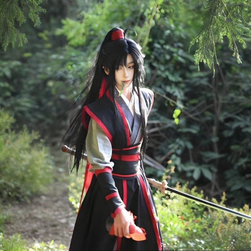 魏无羡cos服少年羡魔道祖师cosplay儿童成人假发配饰靴子笛子套装