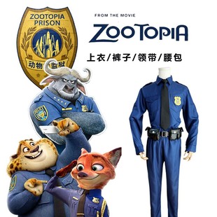 疯狂动物城cos服兔朱迪豹警官尼克狐牛局长cosplay衣服拟人装扮