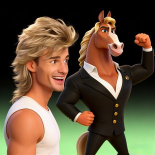 疯狂动物城COS马市长假发 Cosplay漫展马副市长假毛全发套 马飞扬