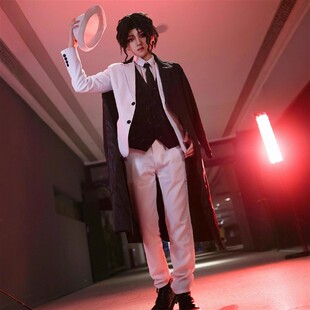 鬼舞辻无惨cos服 鬼灭之刃西装大佬cosplay动漫二次元假发鞋套装