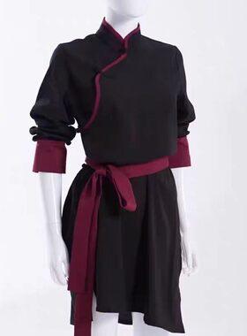 王者裴擒虎私设自搭cos练功服装新民族舞蹈服蒙古舞男女艺考上衣
