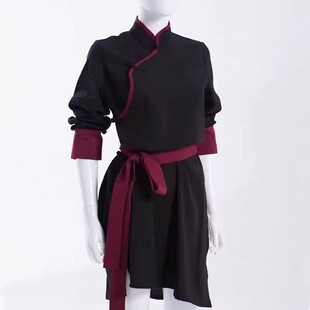 王者裴擒虎私设自搭cos练功服装新民族舞蹈服蒙古舞男女艺考上衣