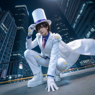 怪盗基德cos服名侦探柯南动漫披风套装cosplay二次元假发全套服饰