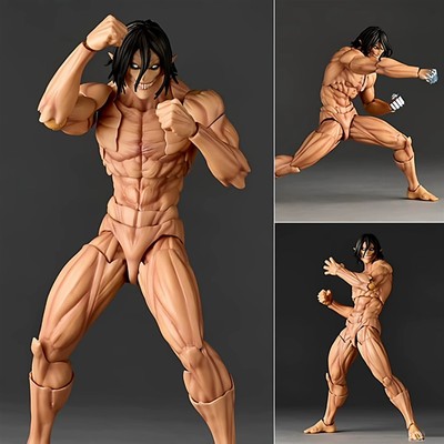 惊奇山口 铠之巨人 进击的巨人艾伦 含特典 可动手办人偶模型玩具